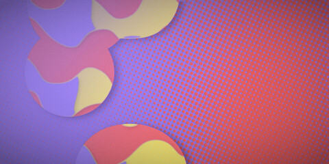 Rounded candy-coloured blobs drift across a smooth pastel field, creating a playful premium background with a flat poster look. © Justlight