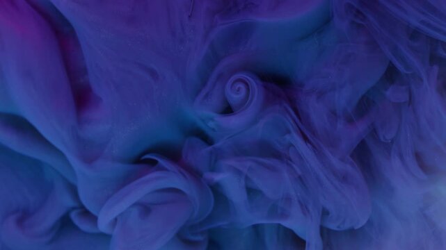 Paint wave. Mist art. Defocused purple pink blue color cloud fume acrylic bright texture spreading on abstract creative background.