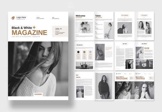 Black & White Magazine Layout