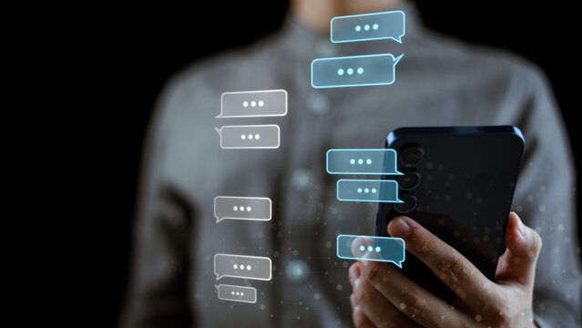 Communication manager streamlines communication, messaging, chat, conversation, smartphone, mobile, technology, interaction, connectivity through digital platform for seamless real-time collaboration