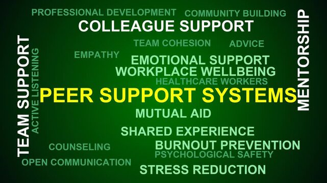 Peer Support Systems Word Cloud