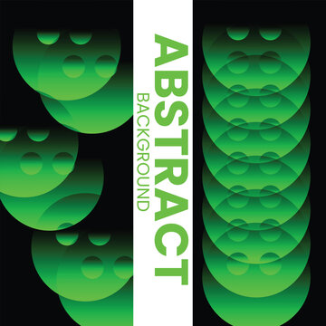 Green Circular Scale Pattern with Repeating Layered Forms