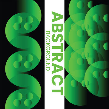 Green Curved Spiral Pattern with Flowing Abstract Shapes on Dark Background