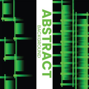 Green Vertical Line Pattern with Repeating Digital Geometric Structures