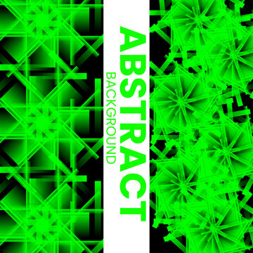 Vibrant Abstract Background Neon Green Geometric Line Texture with Dense Abstract Network Shapes