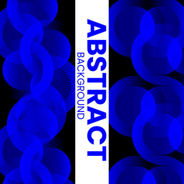 Vibrant Abstract Background Deep Blue Circular Wave Pattern with Repeating Rounded Shapes