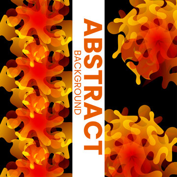 Vibrant Abstract Background Bright Orange Abstract Floral Pattern with Flowing 3D Shapes