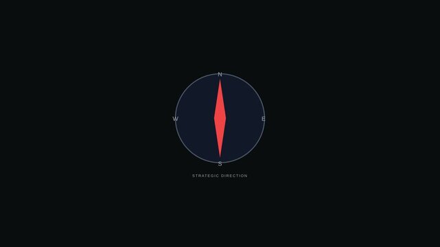 Dynamic motion of a compass needle indicating direction in a fast-paced video sequence.