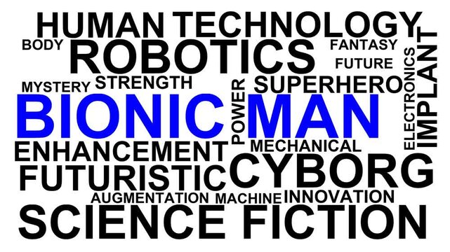 Bionic Man Word Cloud