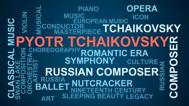 Pyotr Tchaikovsky Word Cloud