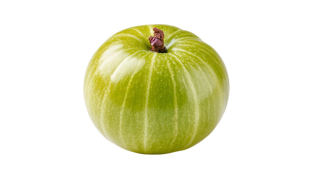 Fresh whole amla fruit with realistic texture and clean edges, isolated PNG on transparent background