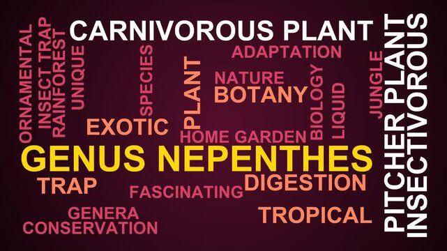 Genus Nepenthes Word Cloud