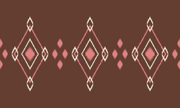 Ikat Pattern concept Traditional woven motif with geometric texture, seamless pattern. Ikat design for fabric, textile, fashion, wallpaper and decor craft. I drew this by myself, it&rsquo;s not AI generated