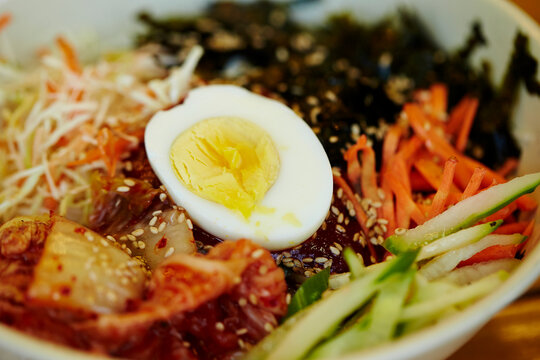 Spicy Noodles, various Vegetables and Noodles, Bibim-guksu