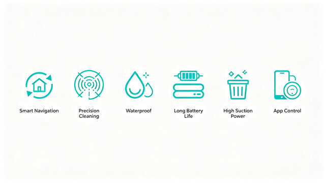 Anti mite equipment with simple black logo icon, deep mite removal, efficient filtration, safety, environmental protection, and long-term effectiveness. Details of anti mite small household appliances