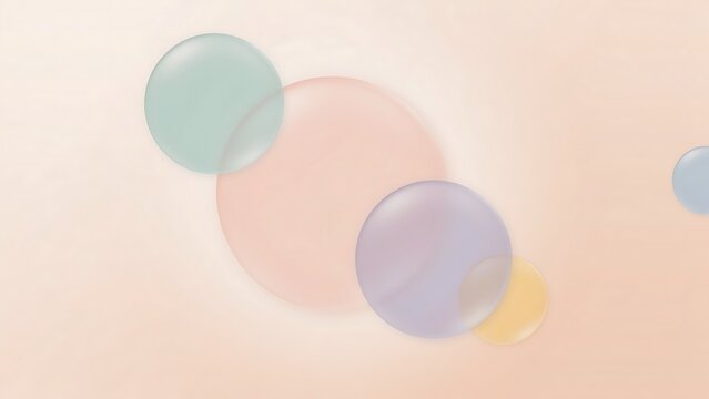 Three overlapping circles with soft pastel colors blending together