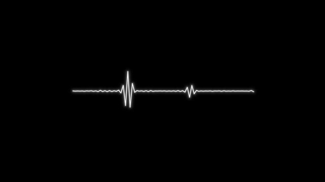 Speech sound wave frequency isolated on black backgrounds video
