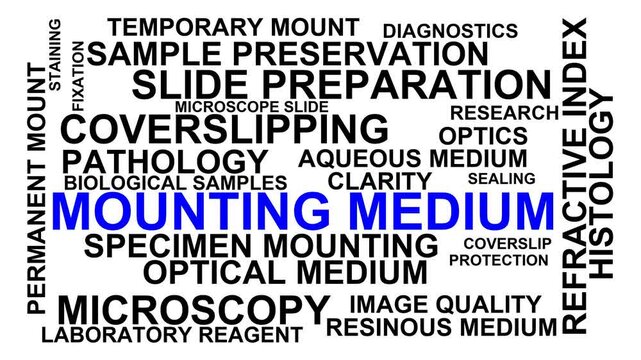 Mounting Medium Word Cloud