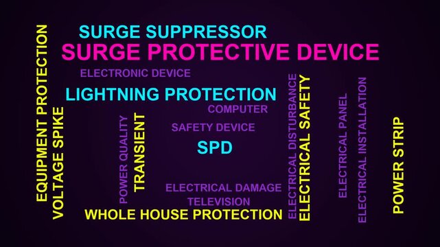 Surge Protective Device Word Cloud