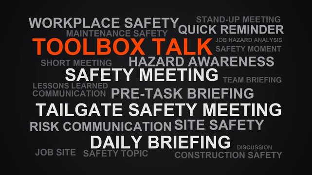 Tool Box Talk Word Cloud