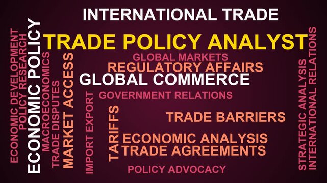Trade Policy Analyst Word Cloud