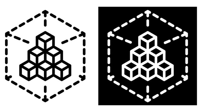 scale Two-tone version in black and white background