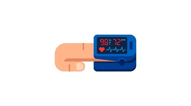 Pulse oximeter icon representing blood oxygen monitoring and occupational health checks.