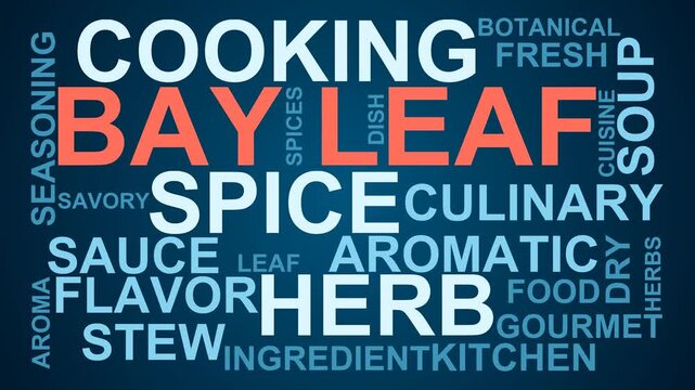 Bay Leaf Word Cloud