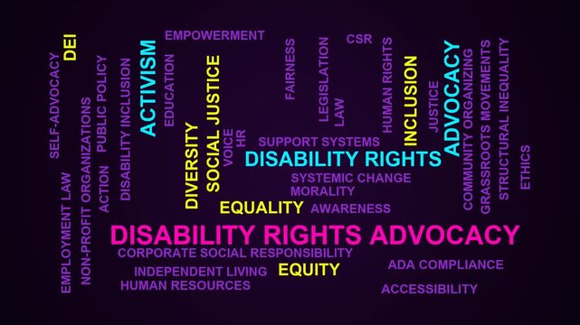 Disability Rights Advocacy Word Cloud