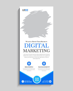 Digital Marketing Agency Roll-up Standee Banner Template