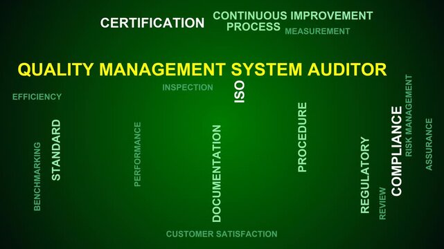 Quality Management System Auditor Word Cloud