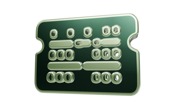 Scratch Ticket: A close-up of a metallic green scratch-off lottery ticket with a unique cutout shape, revealing a pattern of circles and oblongs, suggesting a game of chance and fortune.