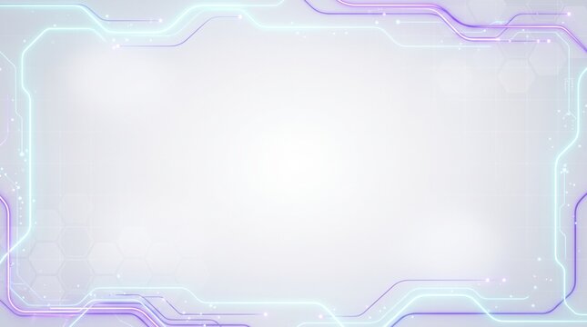 Minimalist Futuristic AI Neural Network Background with Brain Synapse and Wide Copy Space
