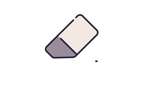 Minimalistic pink and grey eraser icon from school and education icon pack vector illustration