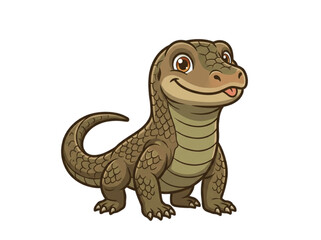 Fototapeta premium Komodo Dragon Cartoon Character illustration