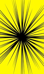 Obraz premium Dynamic Yellow and Black Radial Burst Background with Dramatic Speed Lines and Explosive Center