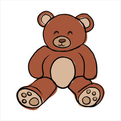 Fototapeta premium Hand drawn teddy bear