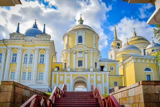 Nilo-Stolobensky Monastery Cathedral on Lake Seliger, Tver region of Russia