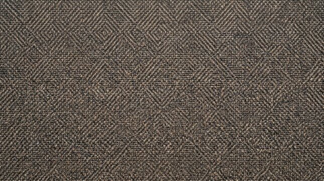 Dark Brown Textured Fabric Background with Geometric Diamond Pattern