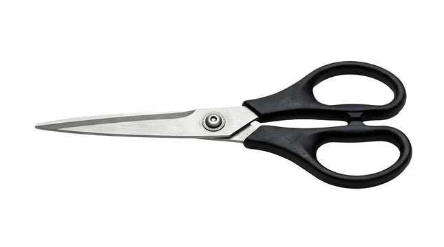 Pair of office scissors isolated on white background, ideal for office supplies, crafting, and stationery design projects, and creative projects, high quality visuals, modern branding needs