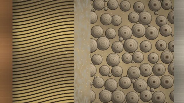 Lithium Ion Battery Cell Cross Section With Layered Graphite Anode And Porous Cathode Particles, Seamless Loop in soft sepia tones
