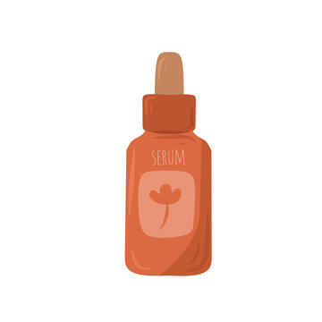 Face serum for routine skincare vector illustration