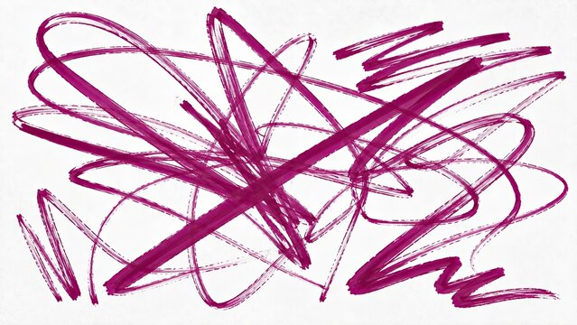Expressive Purple Marker Scribbles With Tangled Loops On White Paper. Expressive Paper Background Texture For Posters Branding And Editorial Design