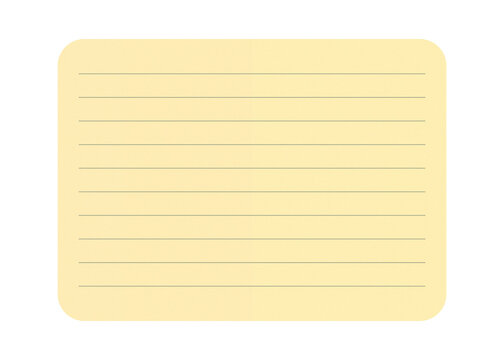 Vintage Yellow Lined Paper Note Sheet Isolated on Transparent Background