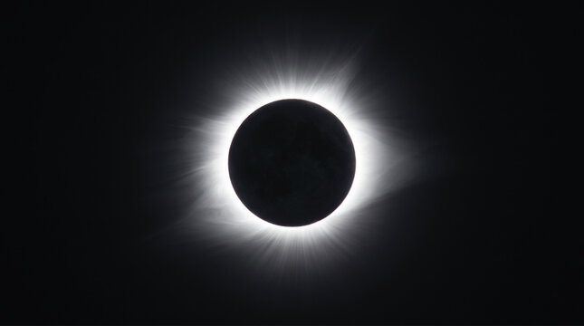 total solar eclipse corona dark sky moon shadow bright sun light
