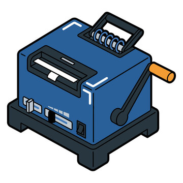 Corporate Paper Binding Equipment Flat Design Icon for Print Shop