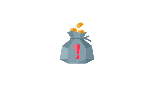 Money Bag Warning Alert Icon