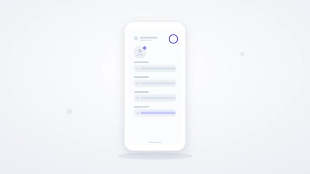 Profile setup form self filling with a progress ring