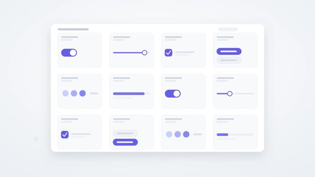 Component specimen sheet with controls flipping in a wave