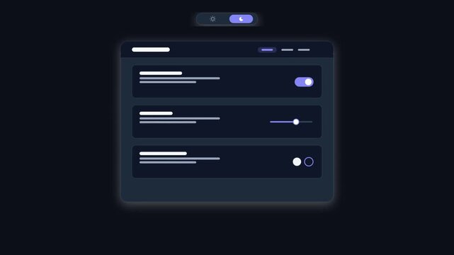 Wireframe accessibility toggle cycling through light and dark modes